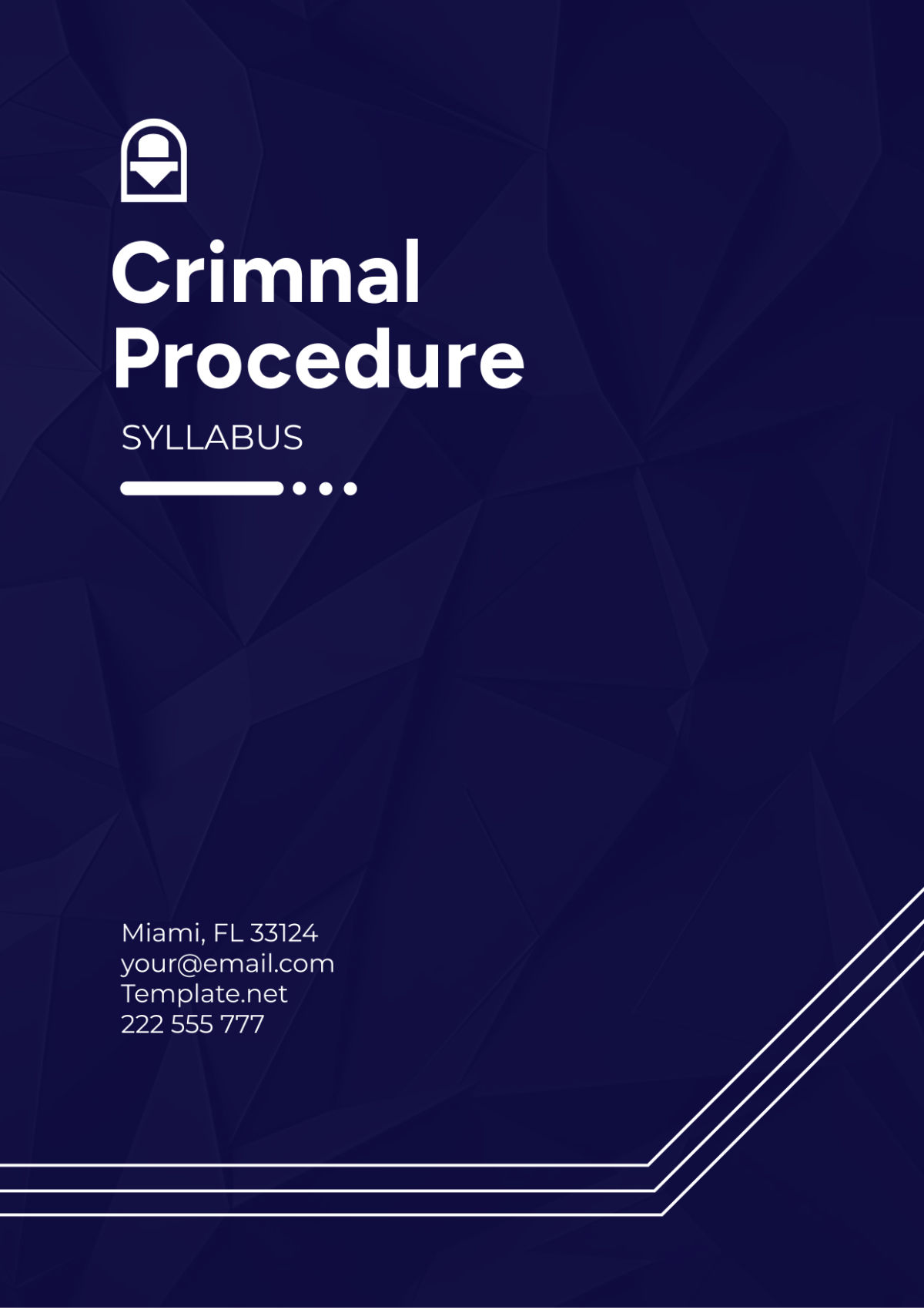 Criminal Procedure Syllabus Template
