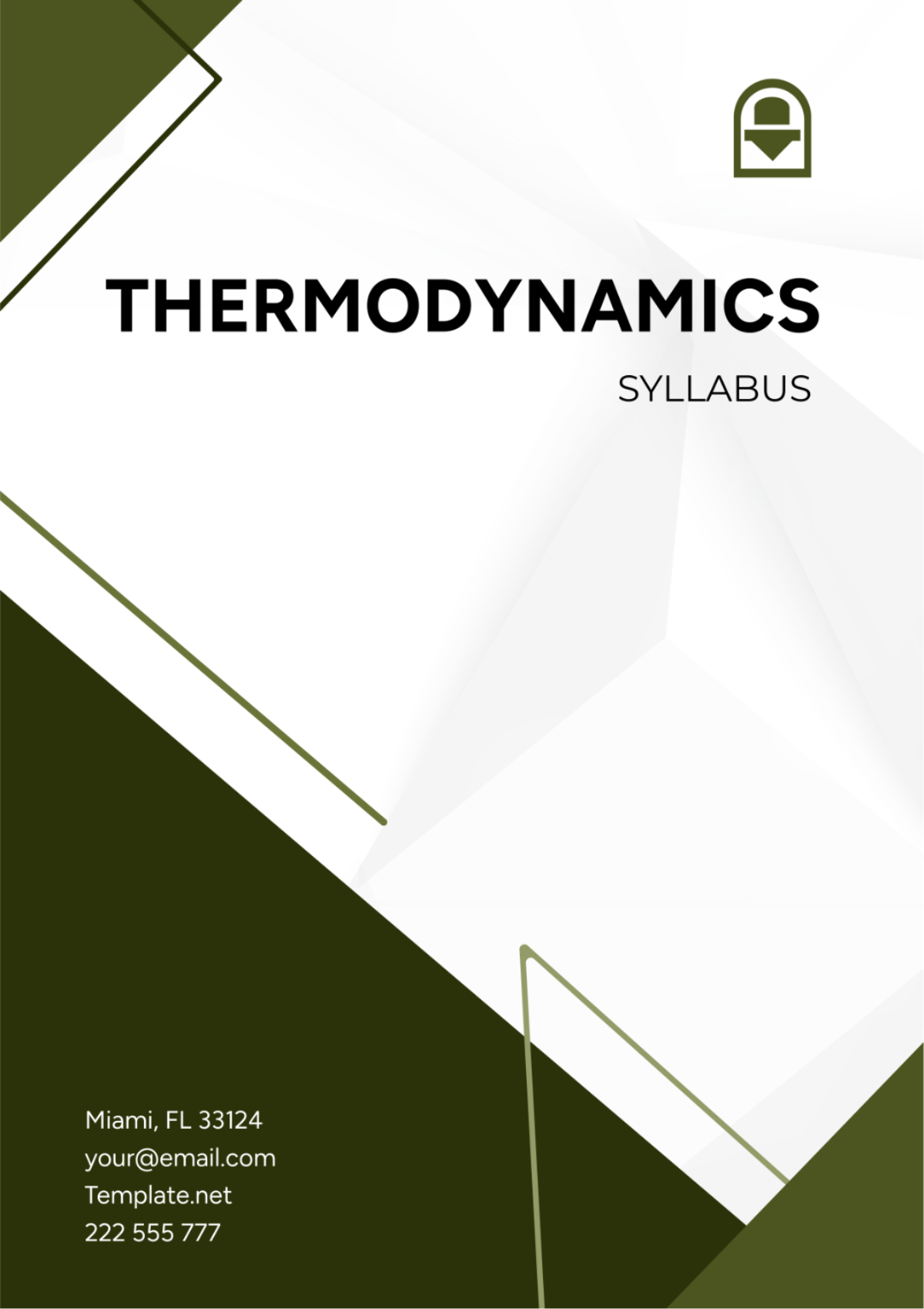 Thermodynamics Syllabus Template