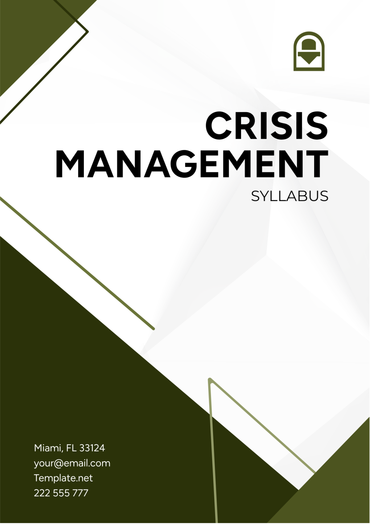 Crisis Management Syllabus Template