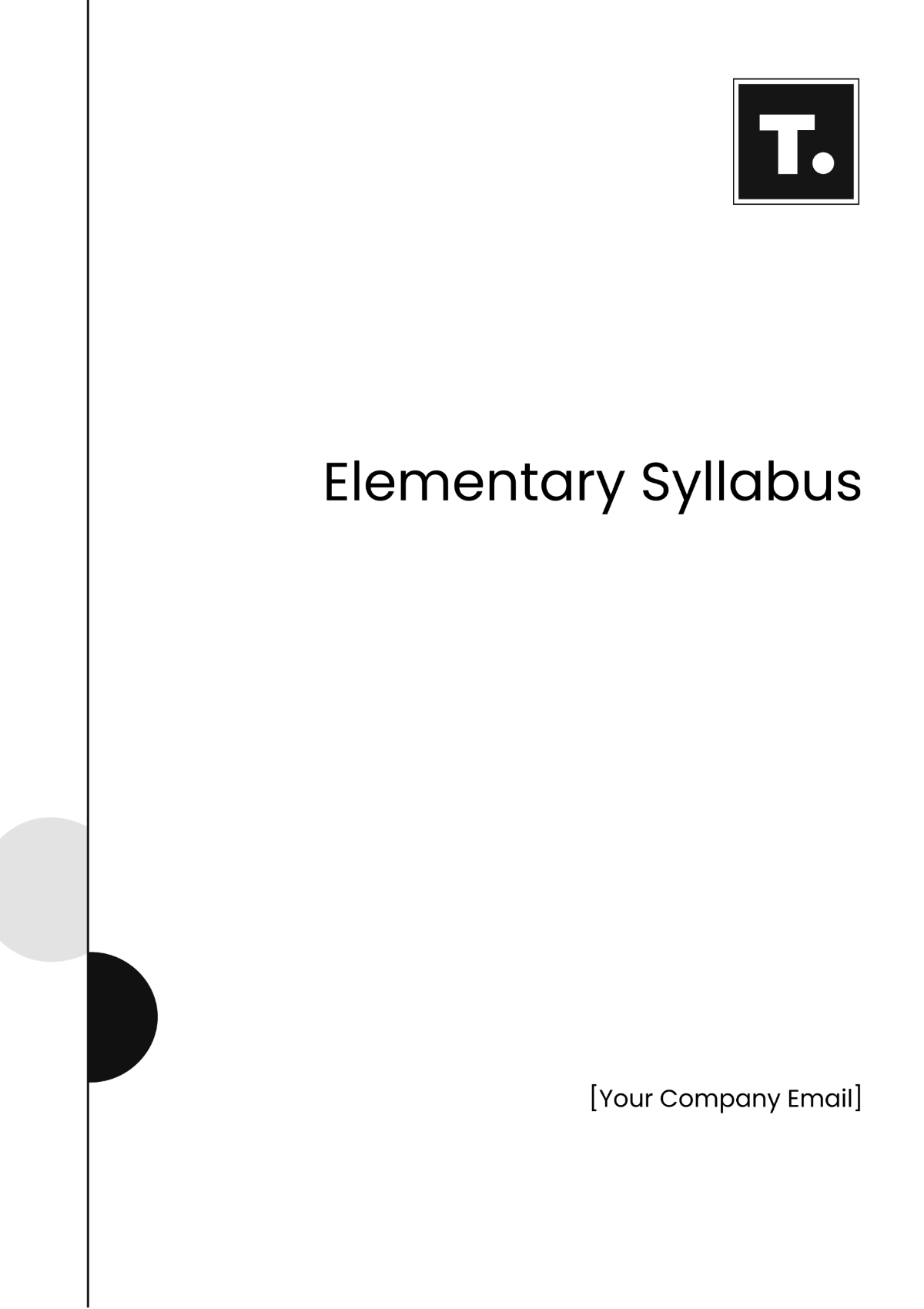 Elementary Syllabus Template - Edit Online & Download