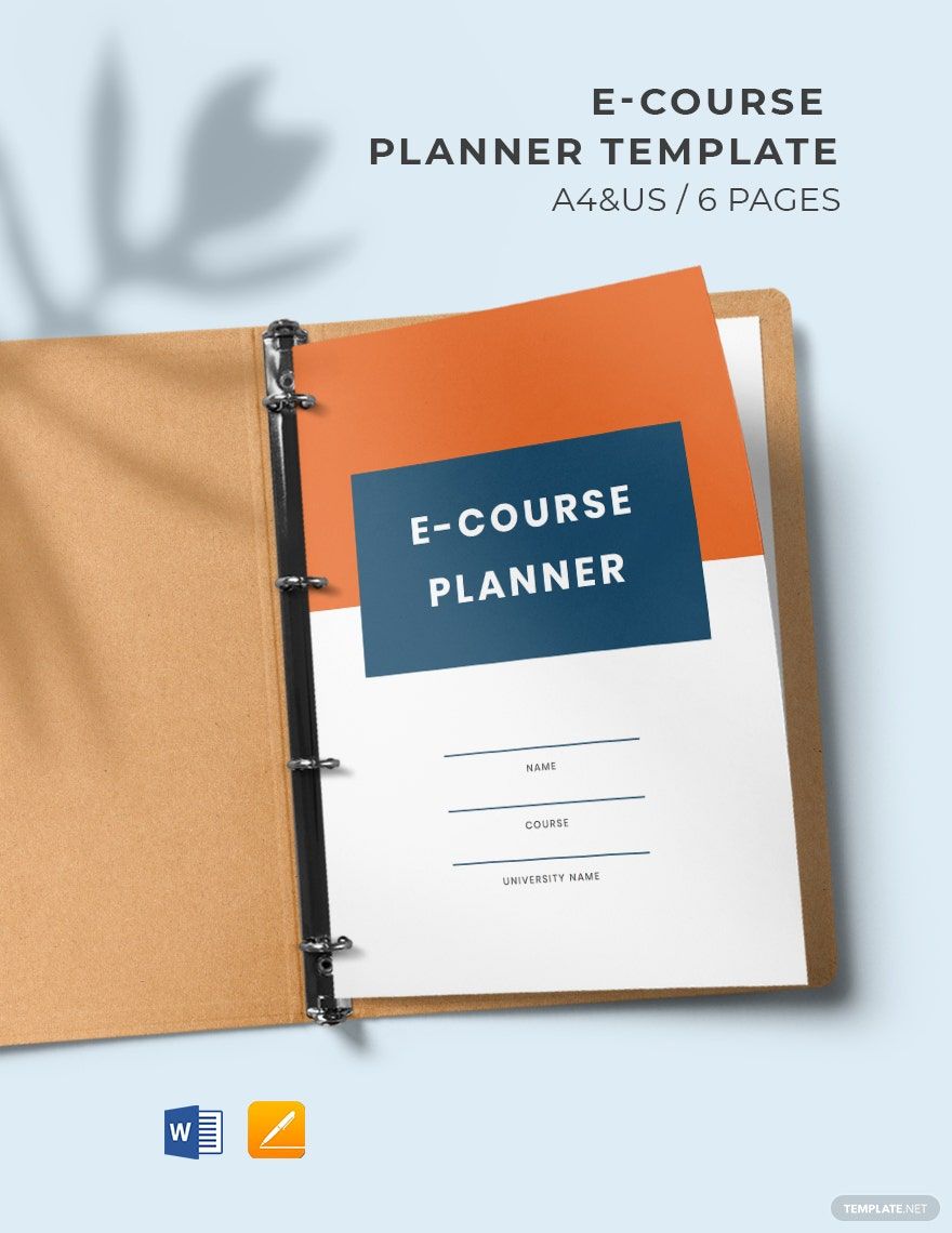 E-Course Planner Template