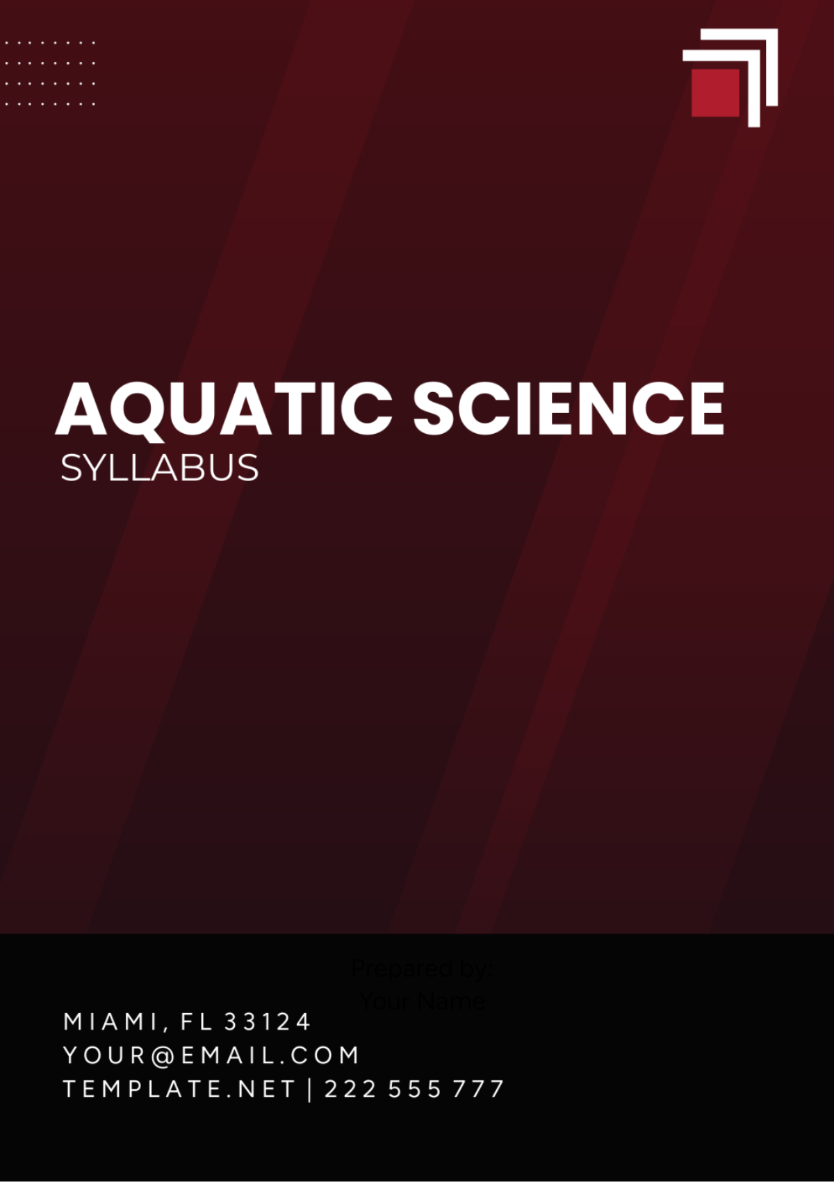 Aquatic Science Syllabus Template