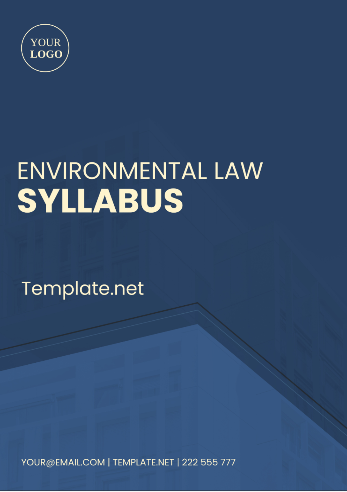 Environmental Law Syllabus Template