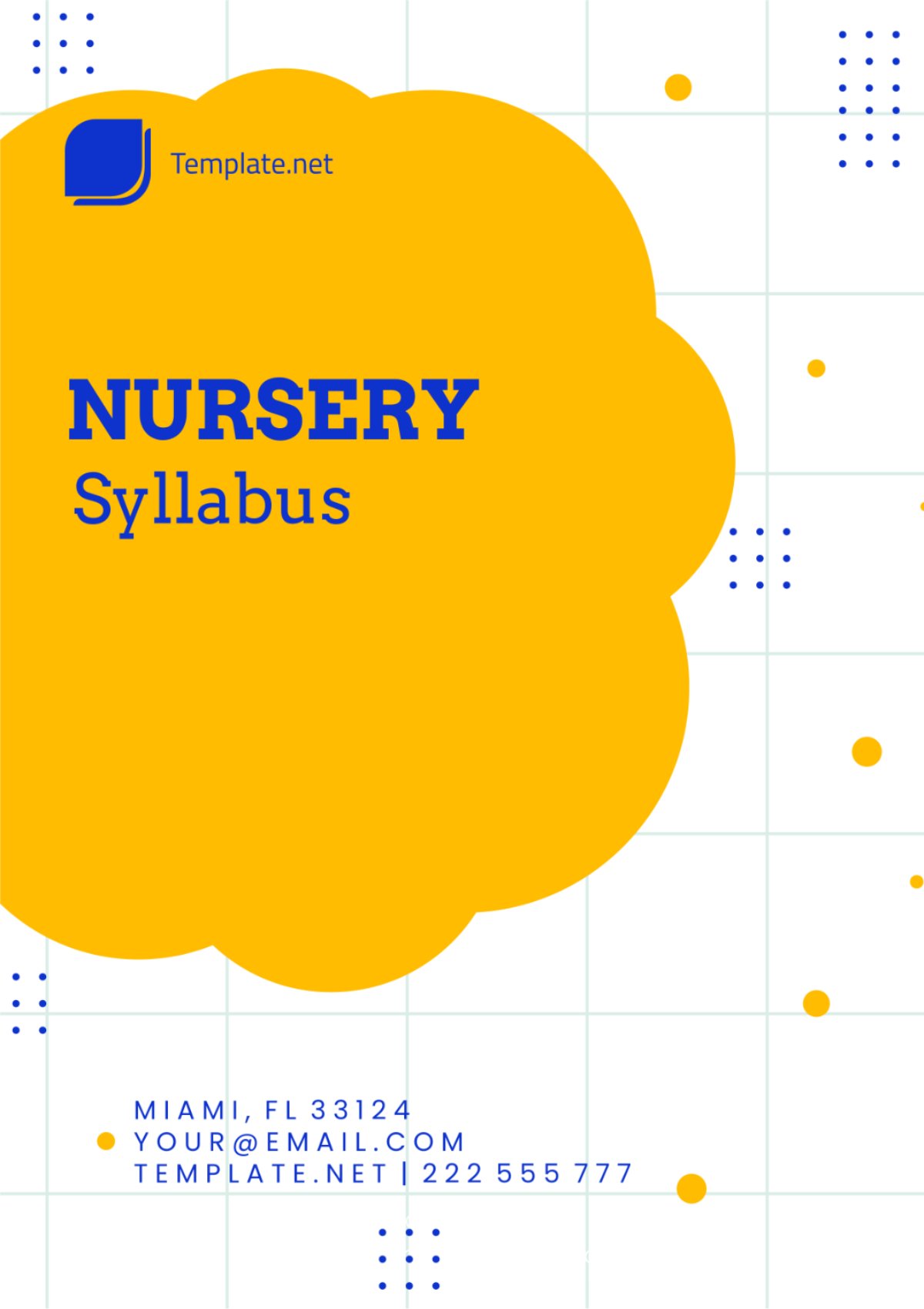 Nursery Syllabus Template