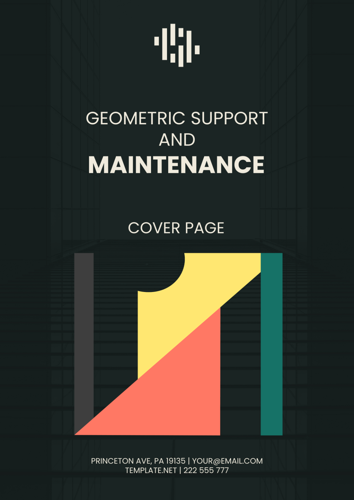Geometric Support and Maintenance Cover Page Template