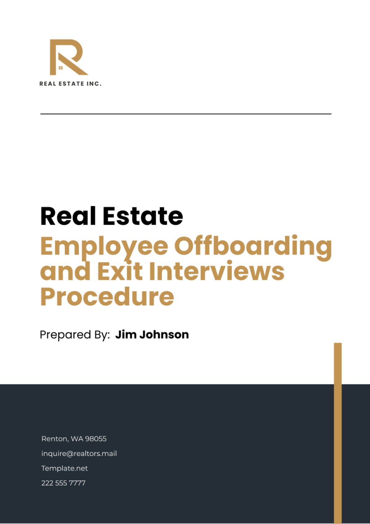 Real Estate Employee Offboarding and Exit Interviews Procedure Template - Edit Online & Download