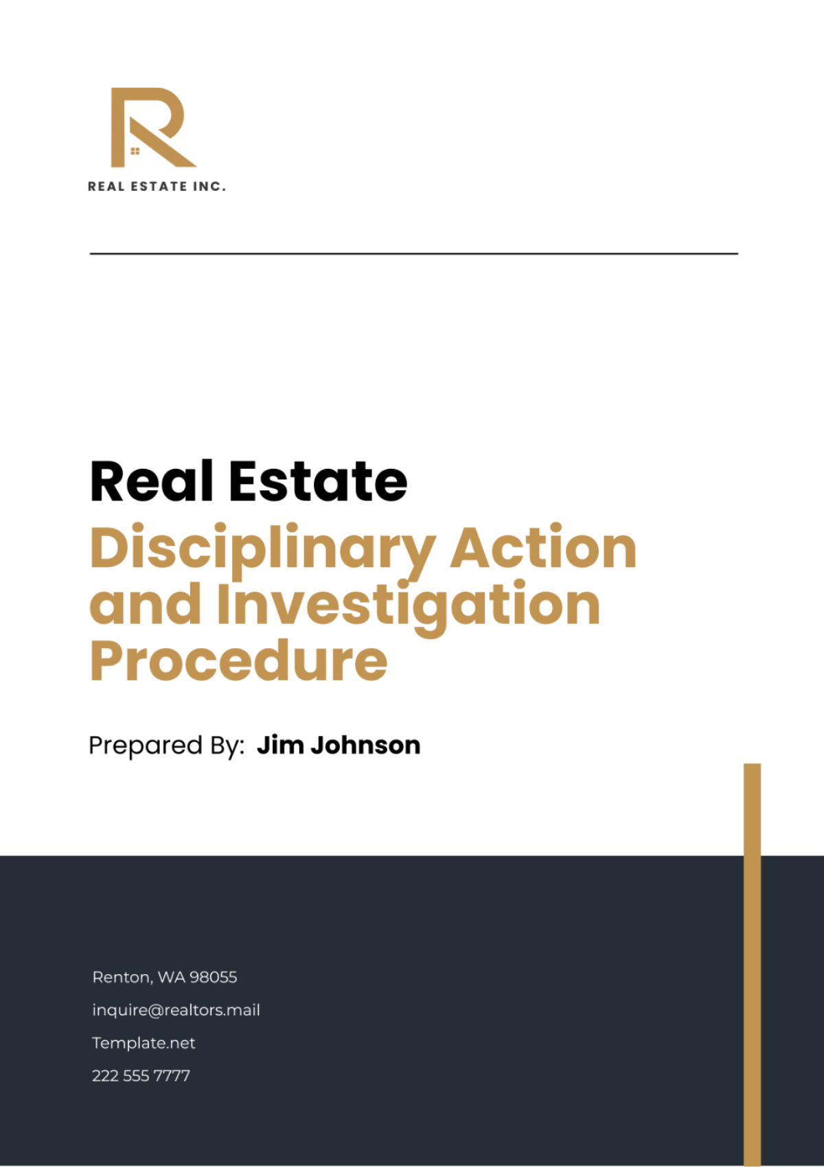 Real Estate Disciplinary Action and Investigation Procedure Template - Edit Online & Download