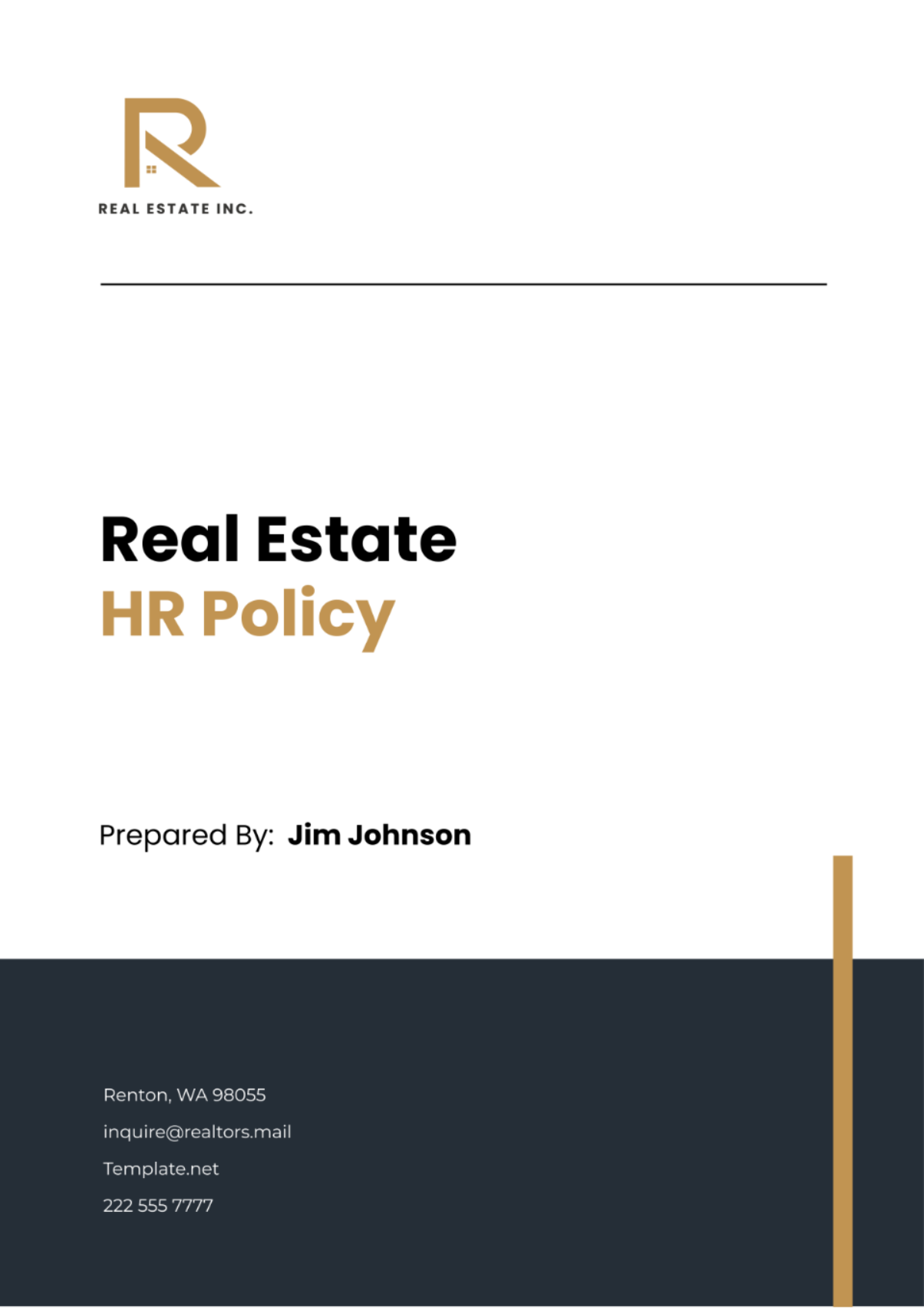 Real Estate HR Policy Template