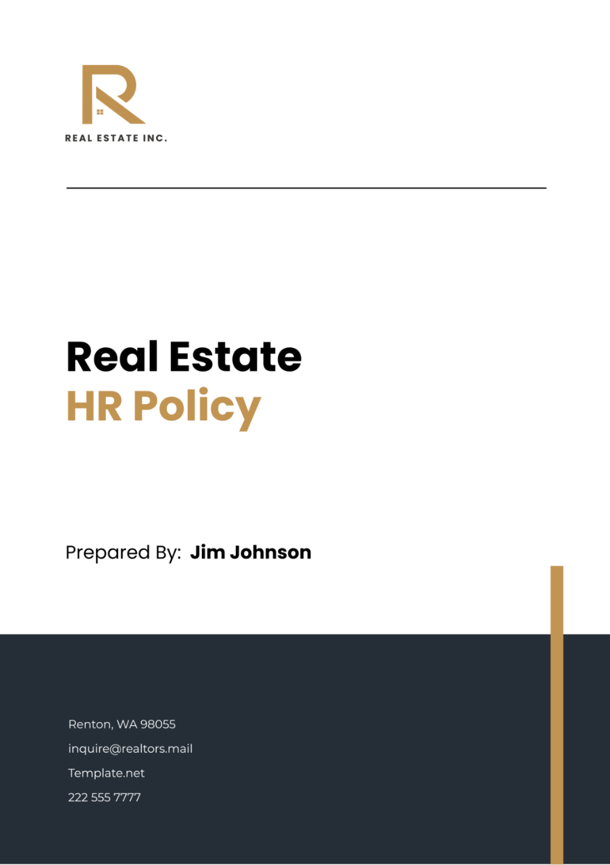 Real Estate HR Policy Template - Edit Online & Download