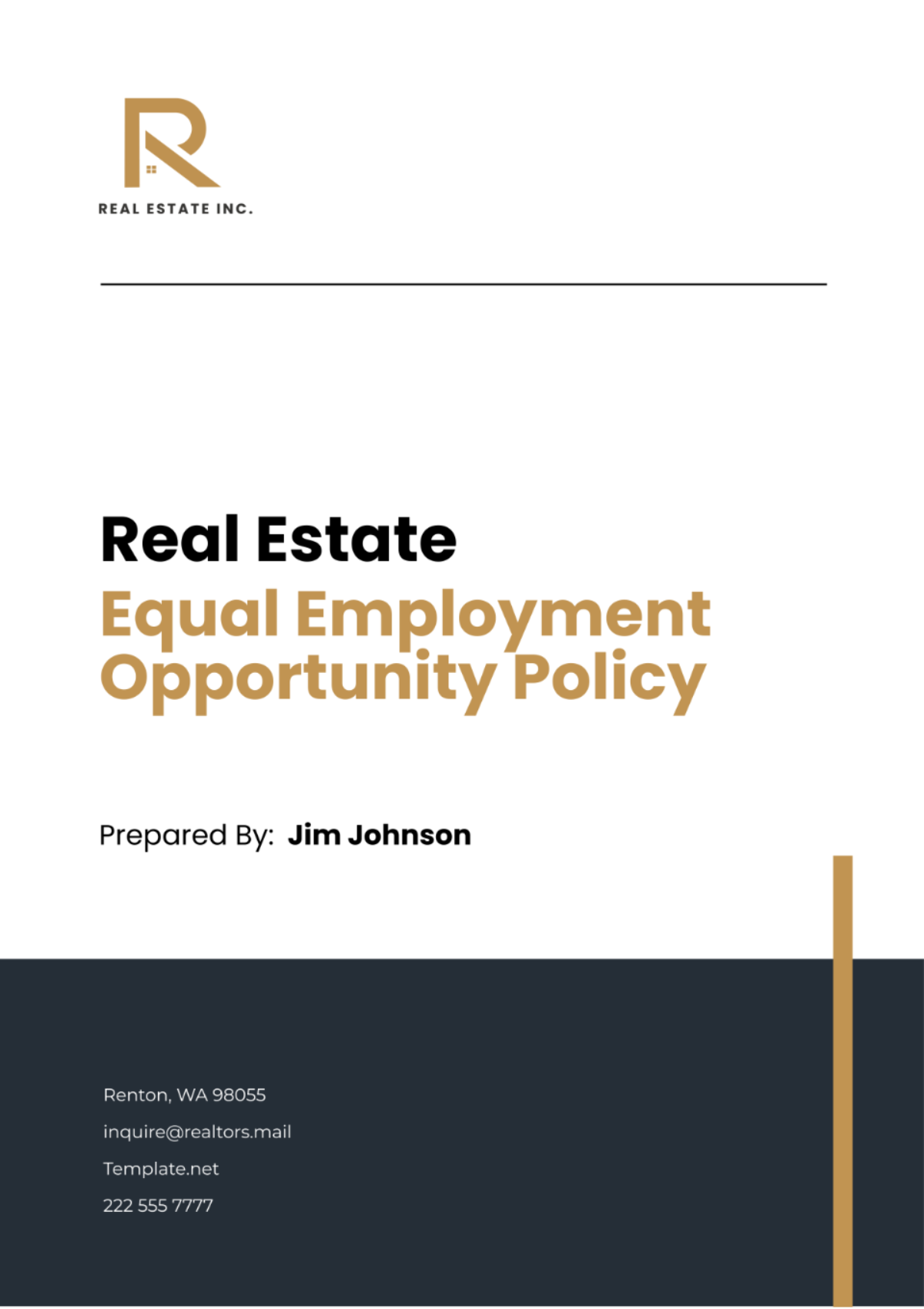 Real Estate Equal Employment Opportunity Policy Template