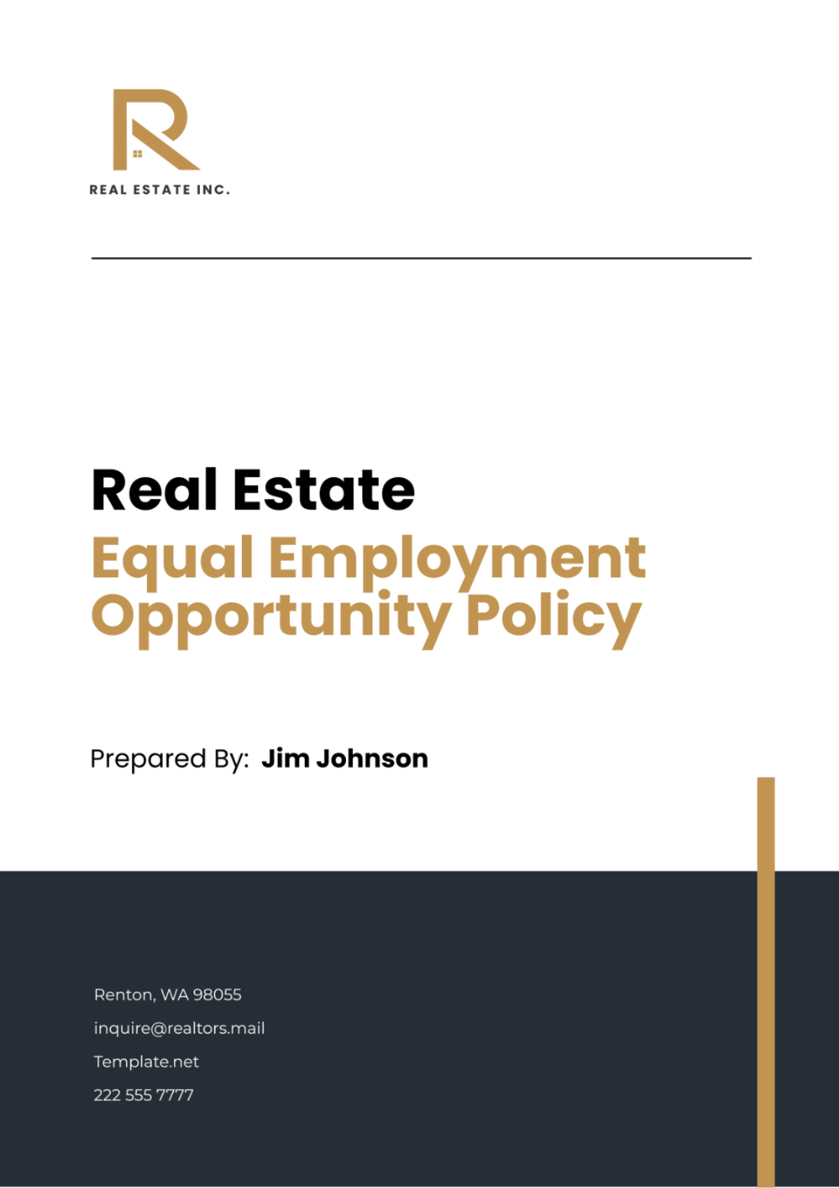 Free Real Estate Equal Employment Opportunity Policy Template