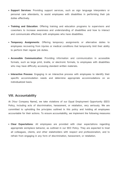 Free Real Estate Equal Employment Opportunity Policy Template to Edit Online