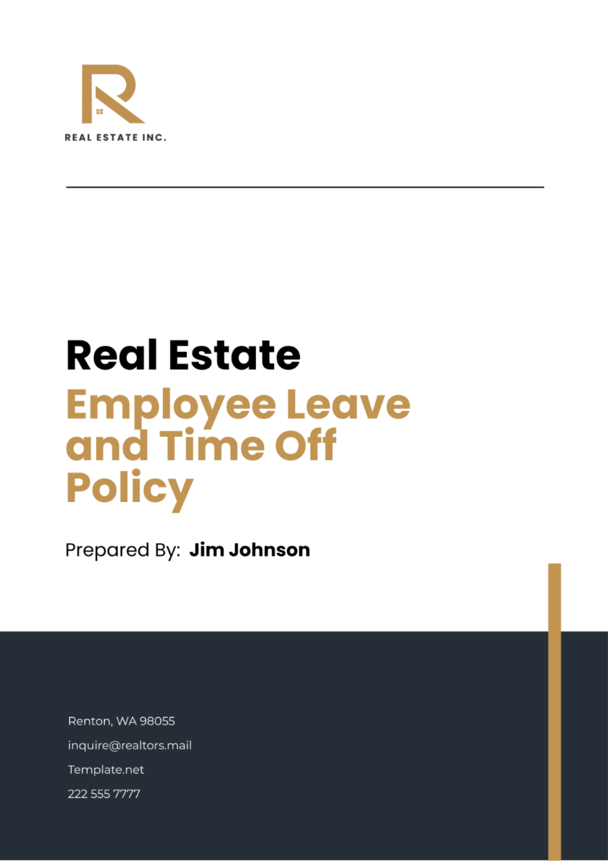 Real Estate Employee Leave and Time Off Policy Template