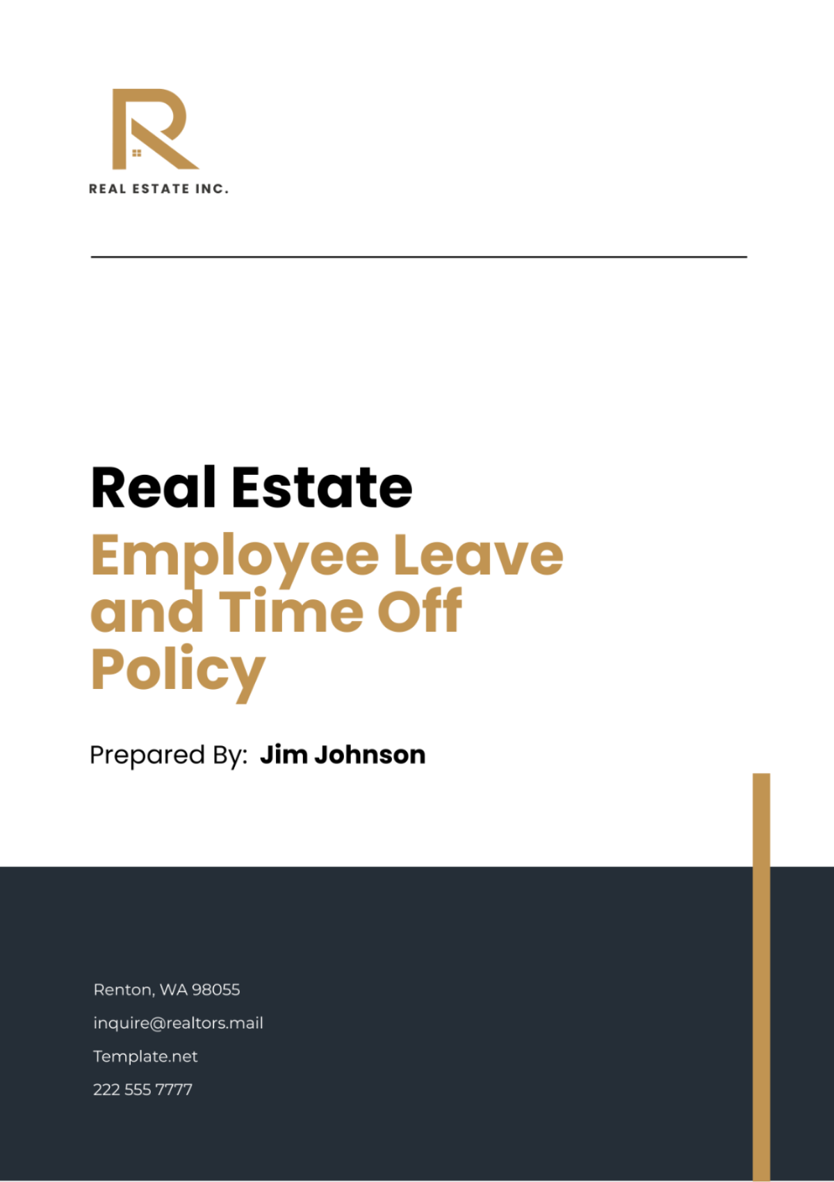 Free Real Estate Employee Leave and Time Off Policy Template