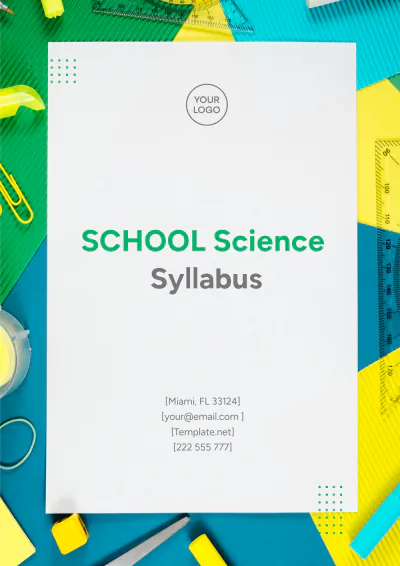 Free Middle School Science Syllabus Template to Edit Online