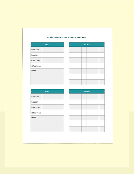 Student course planner Sample