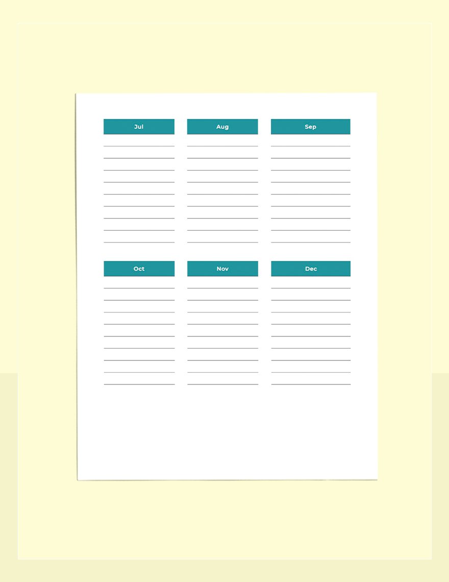 Student Course Planner Template