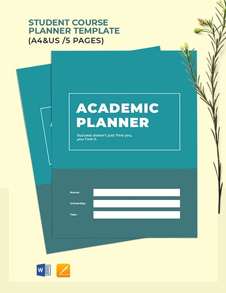 Student course planner template