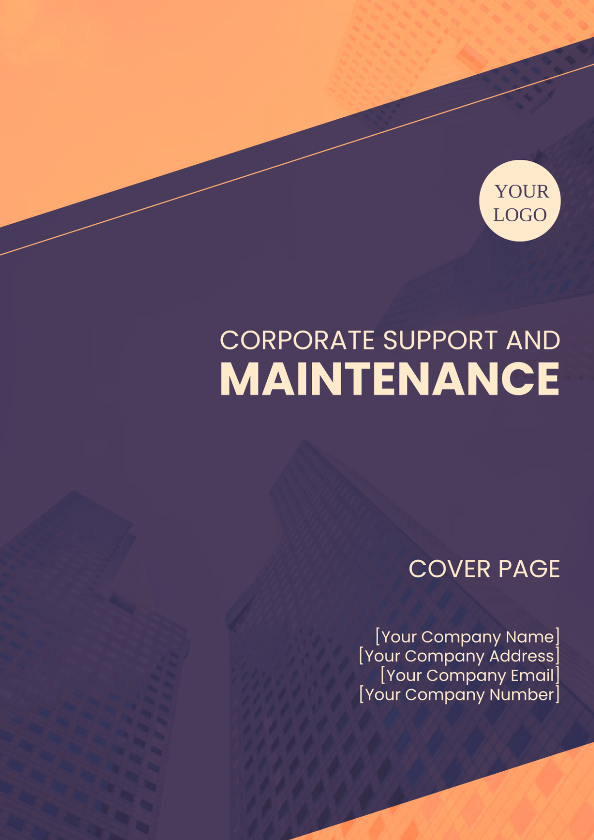 Corporate Support and Maintenance Cover Page