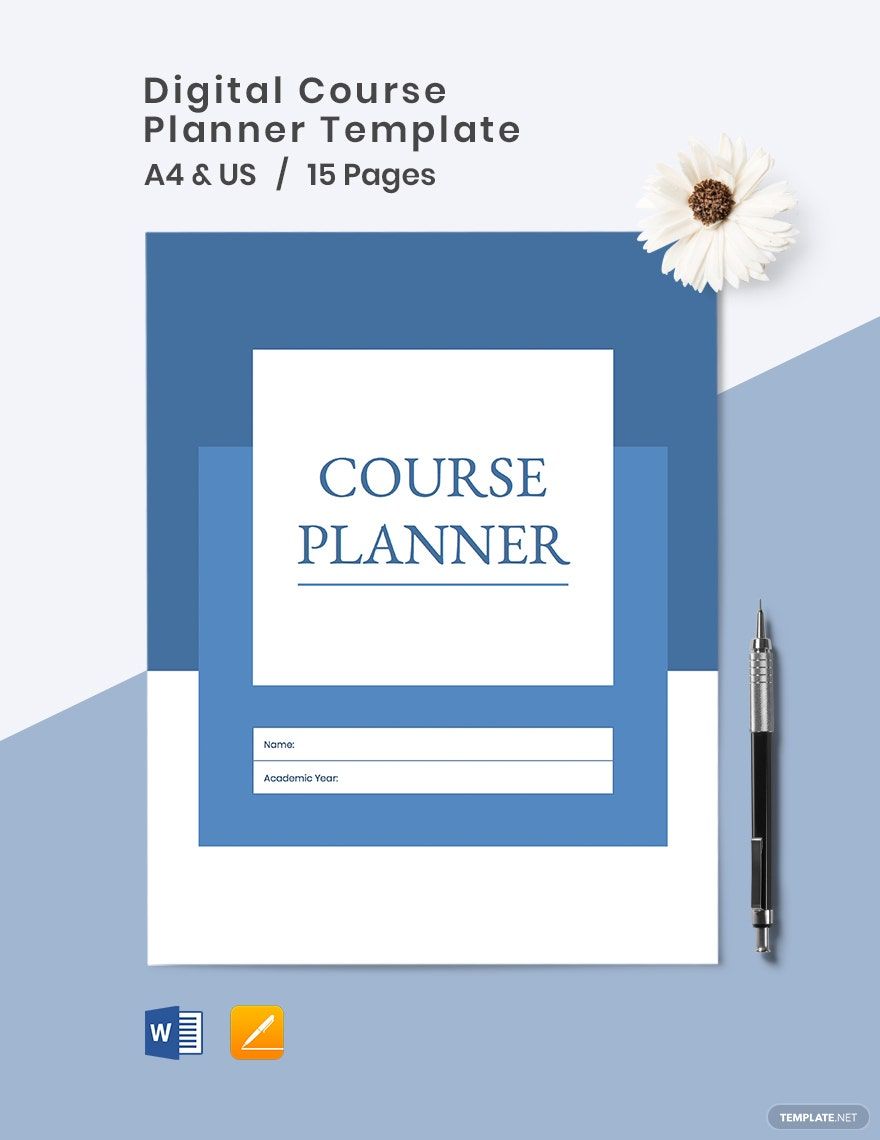 Digital Course Planner Template