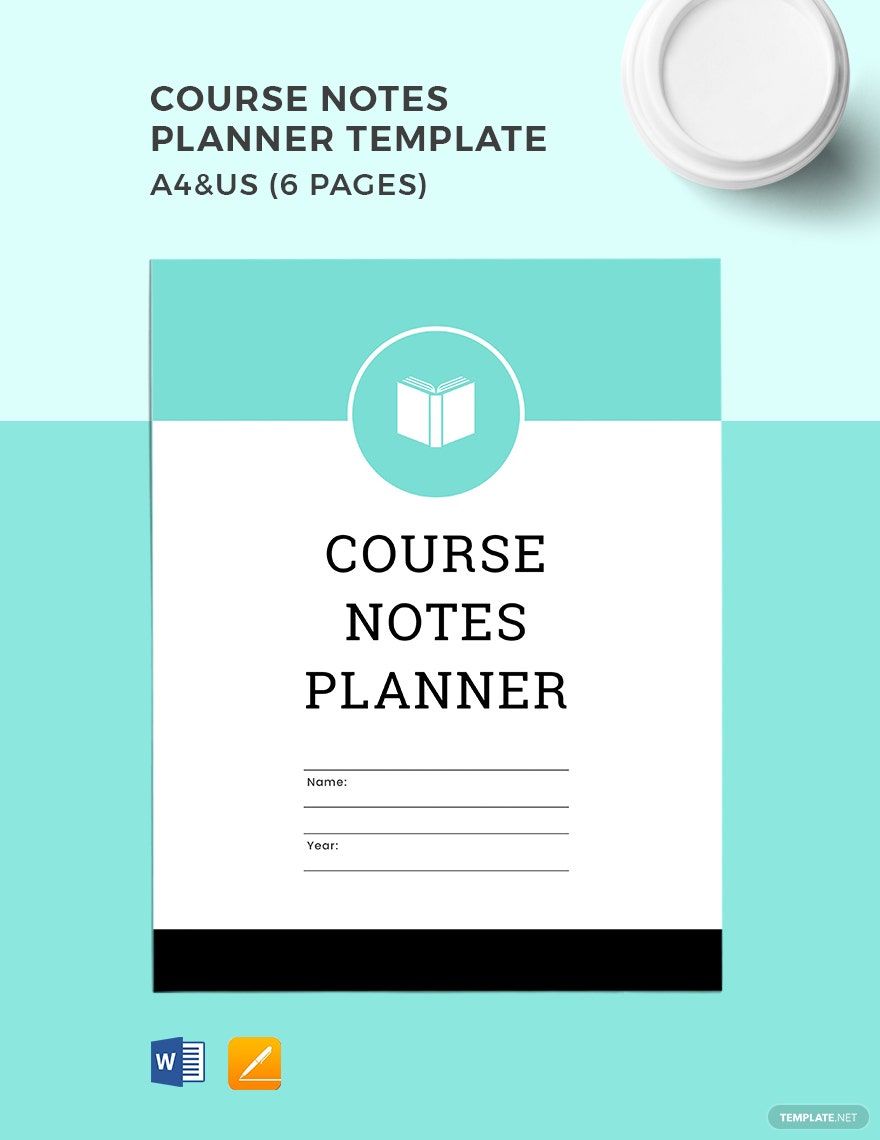 Free Course Notes Planner Template
