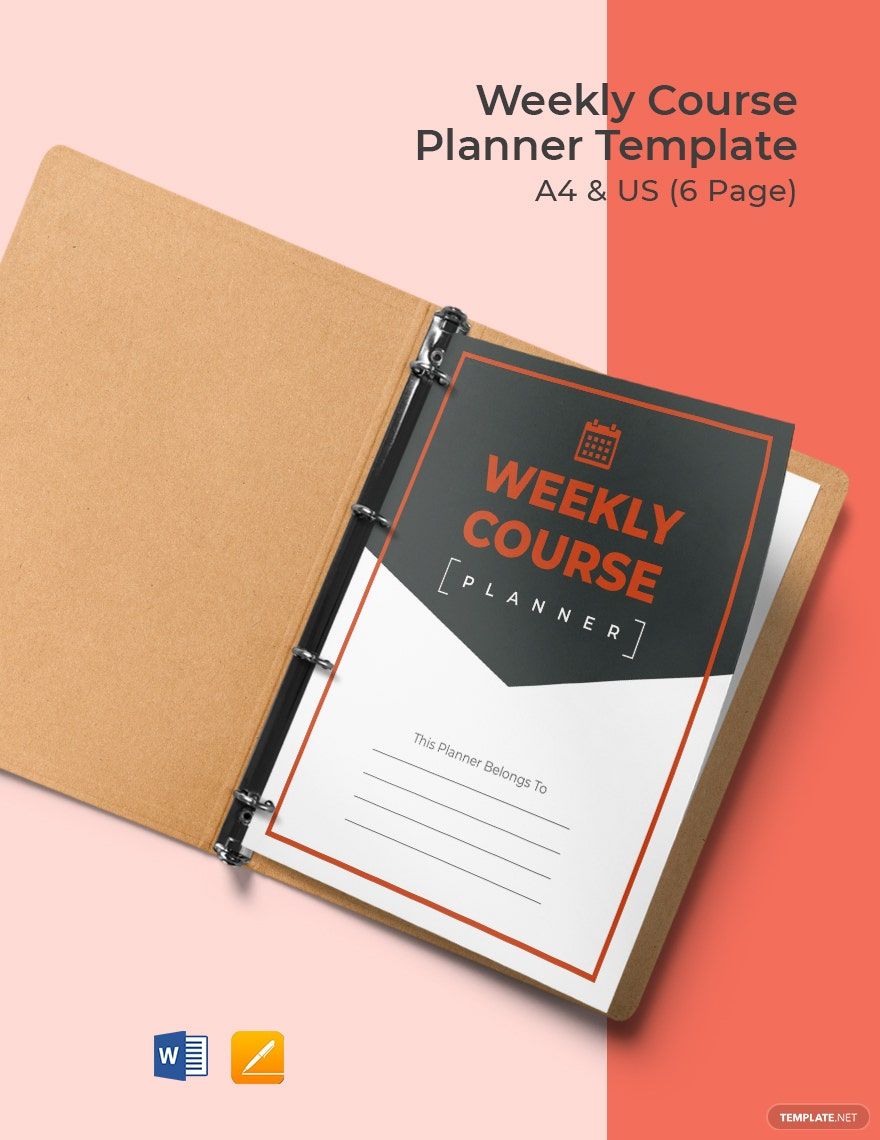 Weekly Course Planner Template