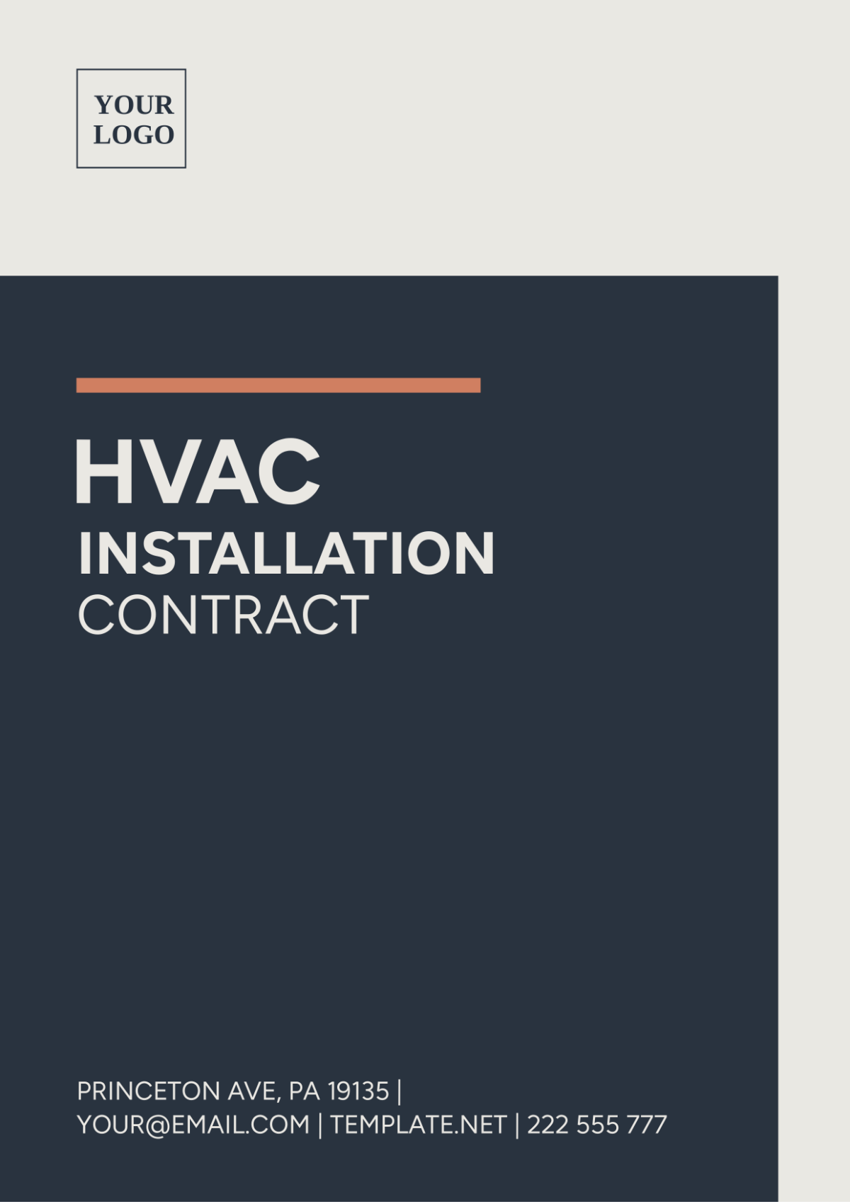 HVAC Installation Contract Template - Edit Online & Download