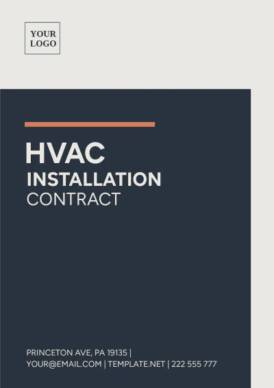 Free HVAC Installation Contract Template to Edit Online