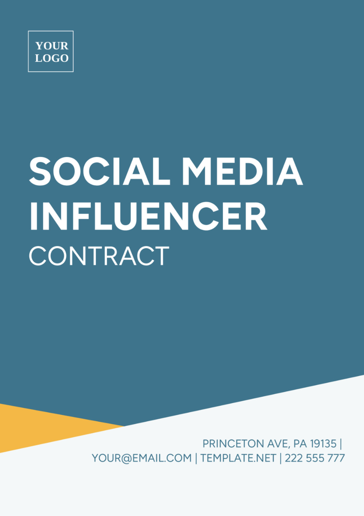 Social Media Influencer Contract Template - Edit Online & Download