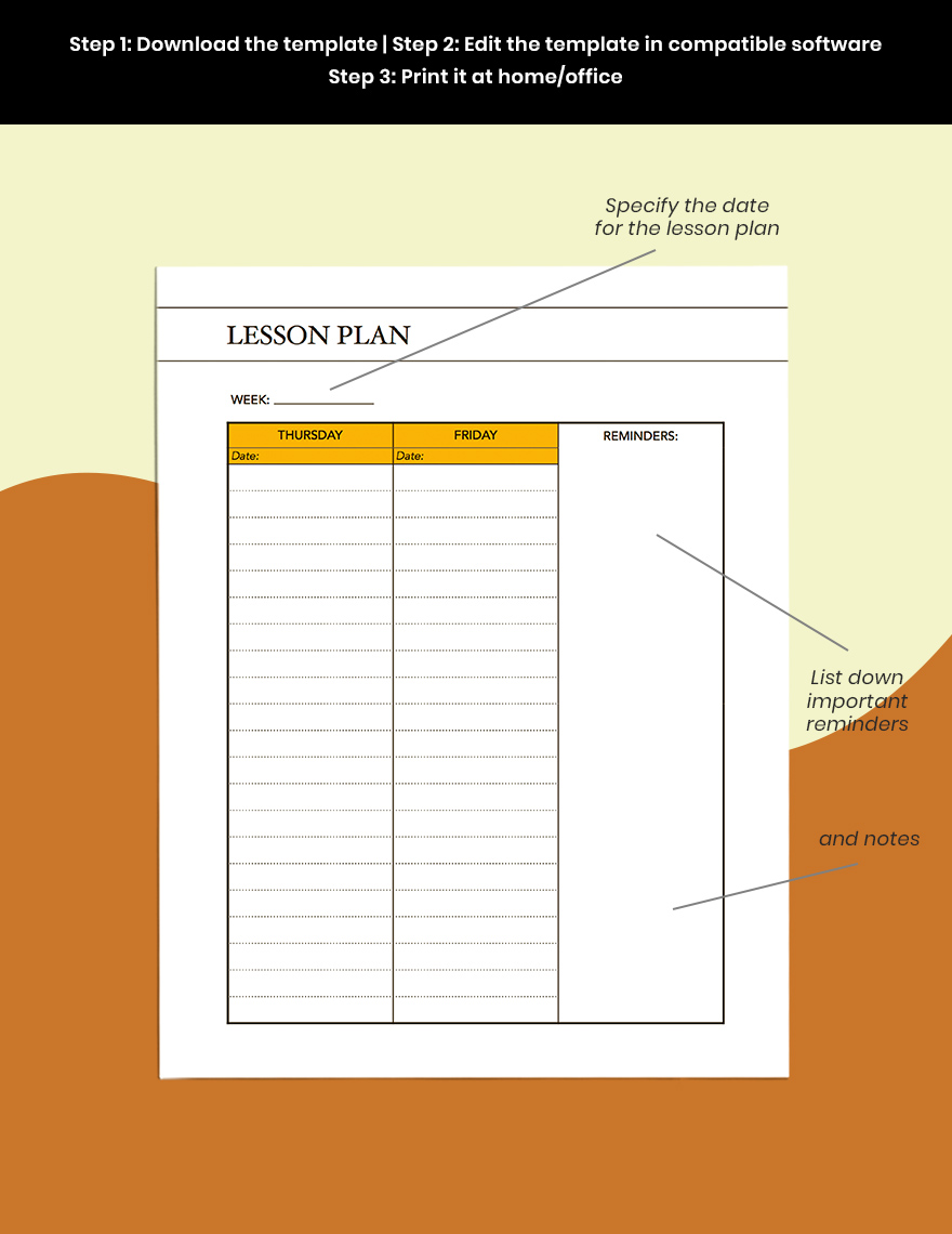 School Teacher Planner Template in Word, Pages, Google Docs, PDF ...