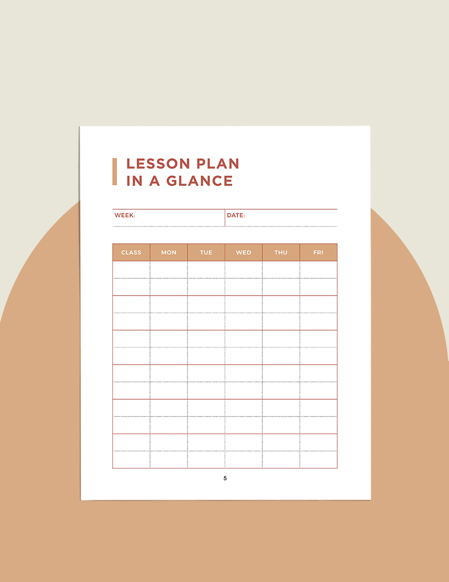Daily Teacher Planner Template