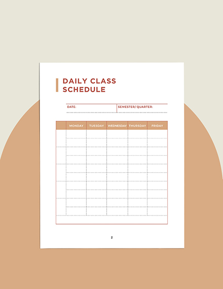 Daily Teacher Planner Format