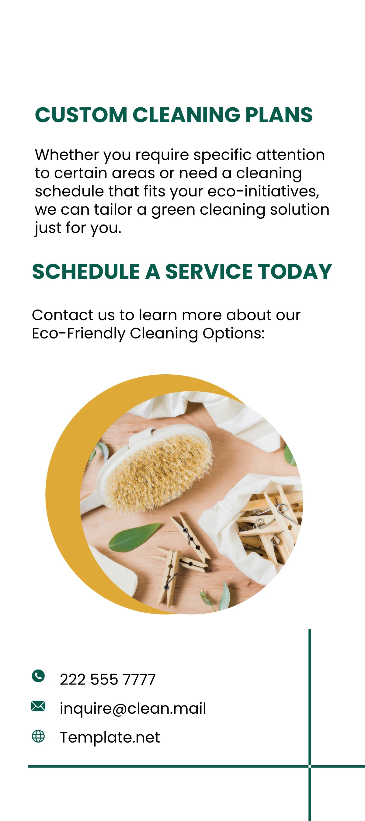 Free Eco-Friendly Cleaning Options Rack Card Template to Edit Online