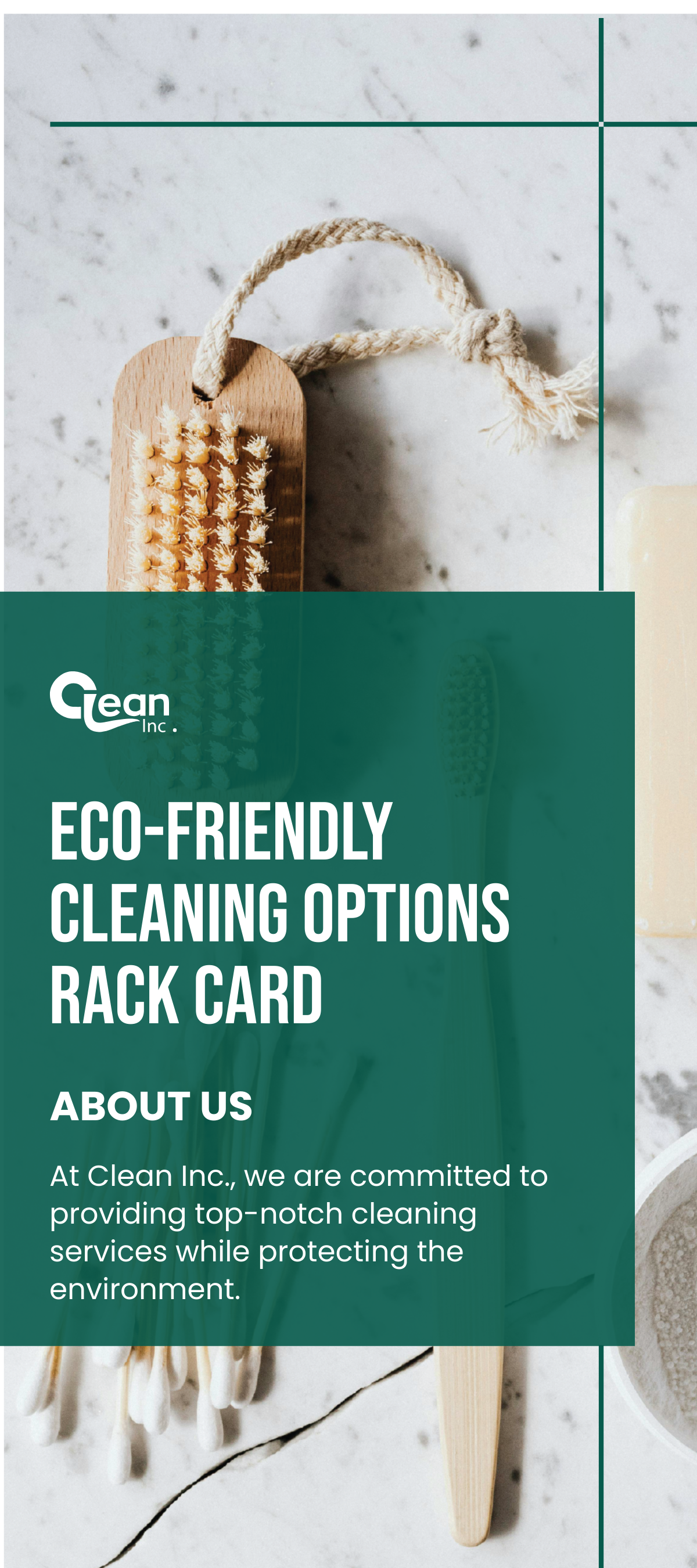 Free Eco-Friendly Cleaning Options Rack Card Template