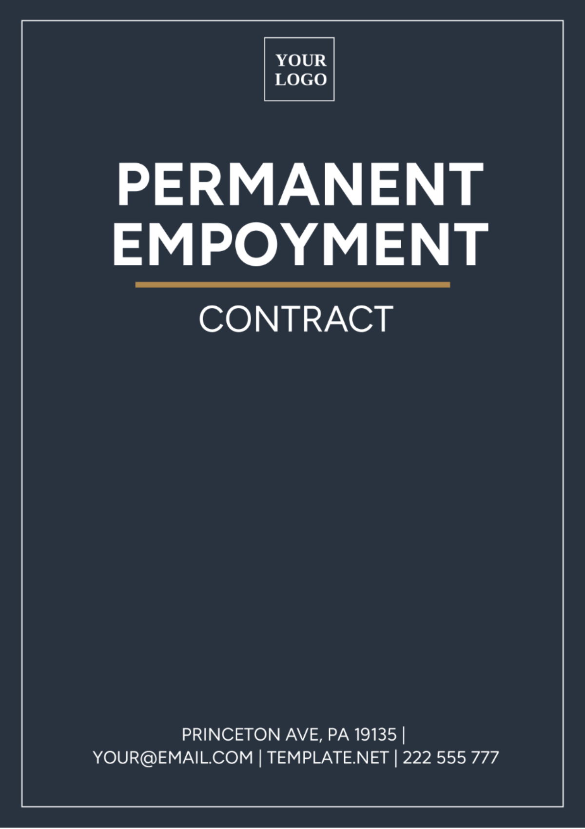 Permanent Employment Contract Template - Edit Online & Download