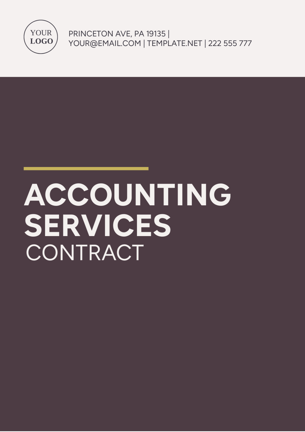 Accounting Services Contract Template - Edit Online & Download