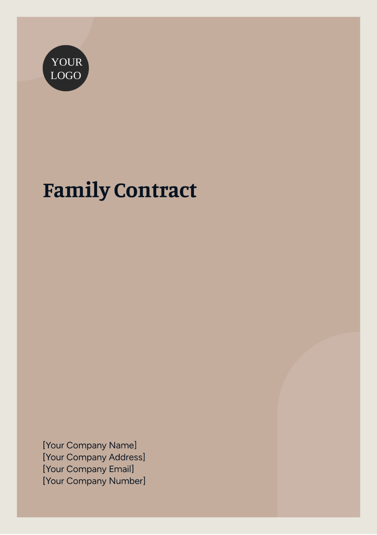 Family Contract Template - Edit Online & Download