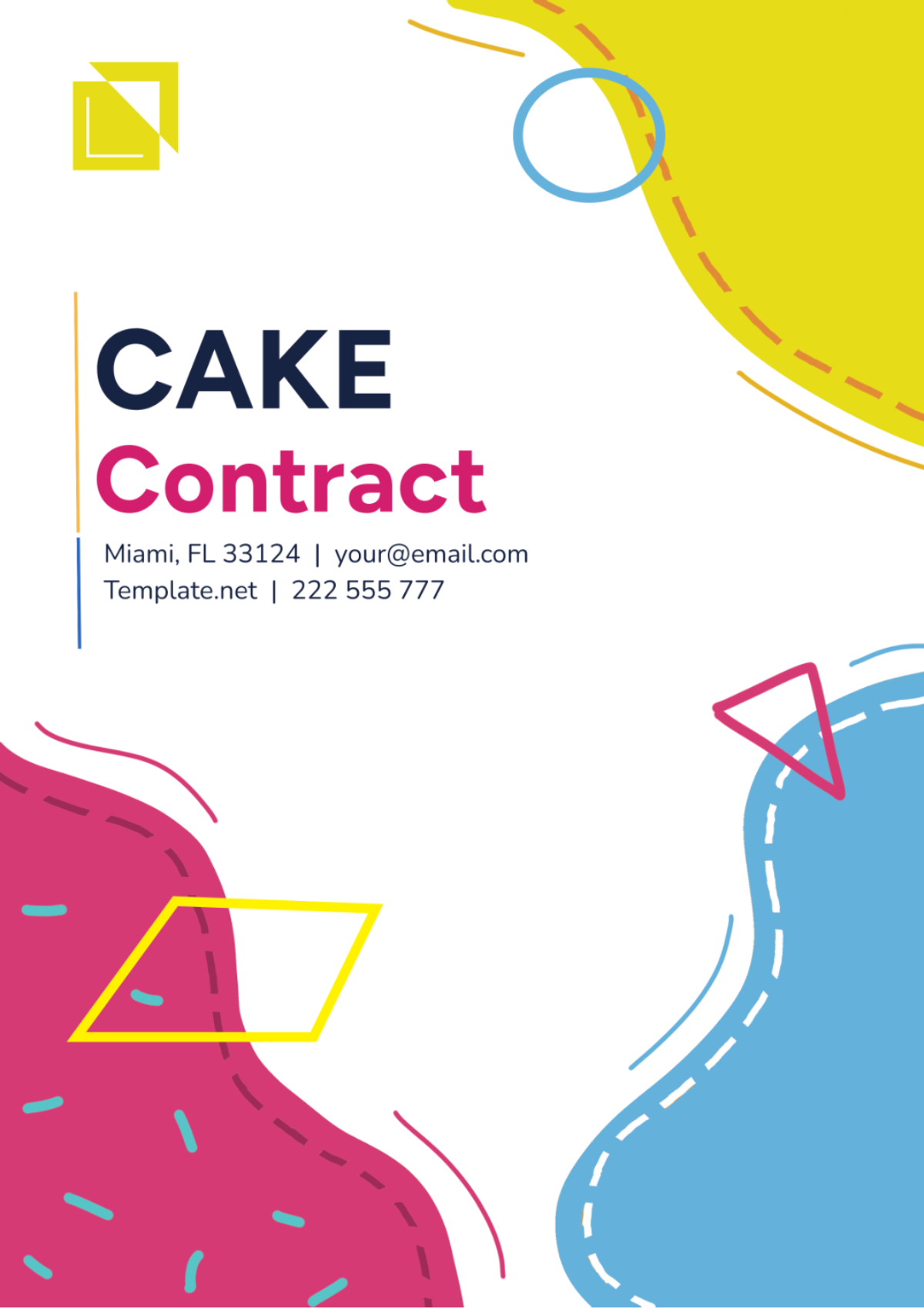 Cake Contract Template - Edit Online & Download