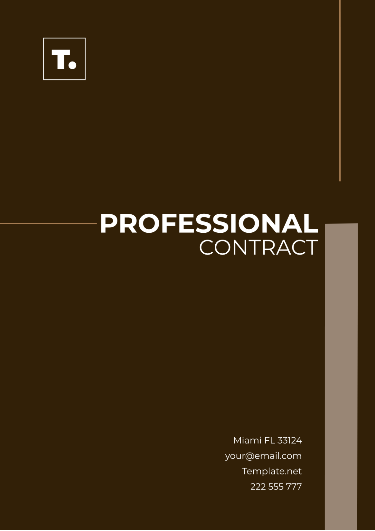 Professional Contract Template - Edit Online & Download