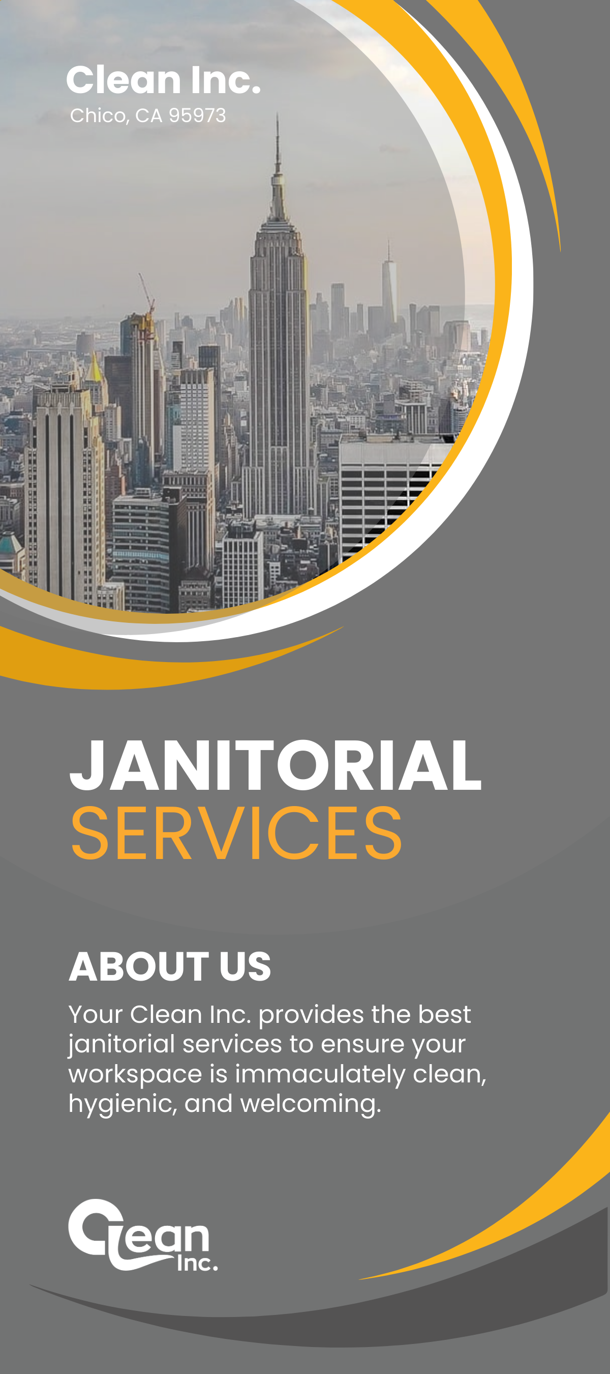 Janitorial Services Rack Card