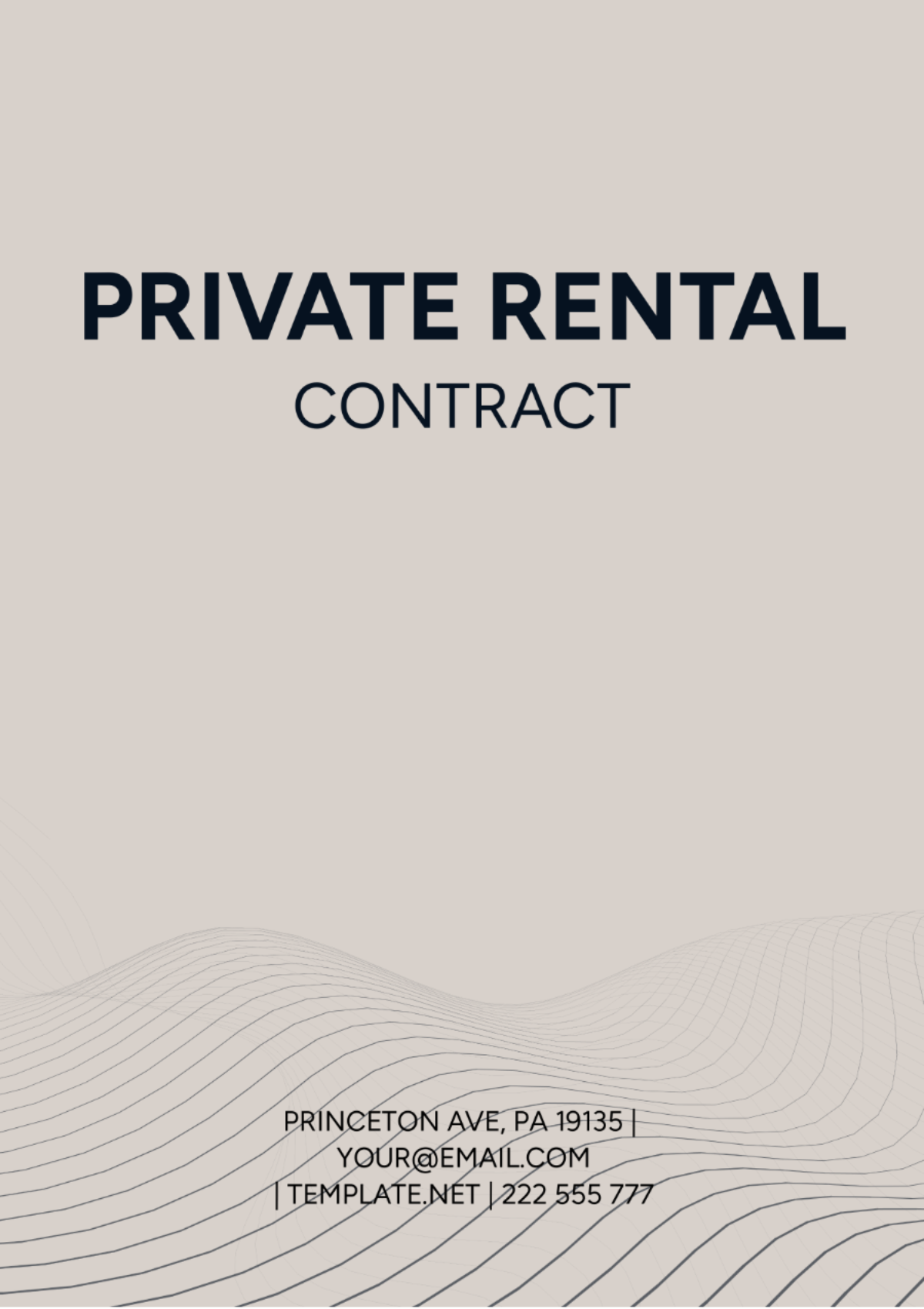 Free Private Rental Contract Template - Edit Online & Download ...