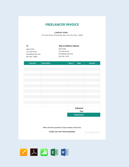 449 invoice templates free downloads template net