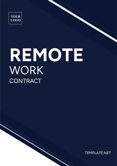 Free Remote Work Contract Template to Edit Online