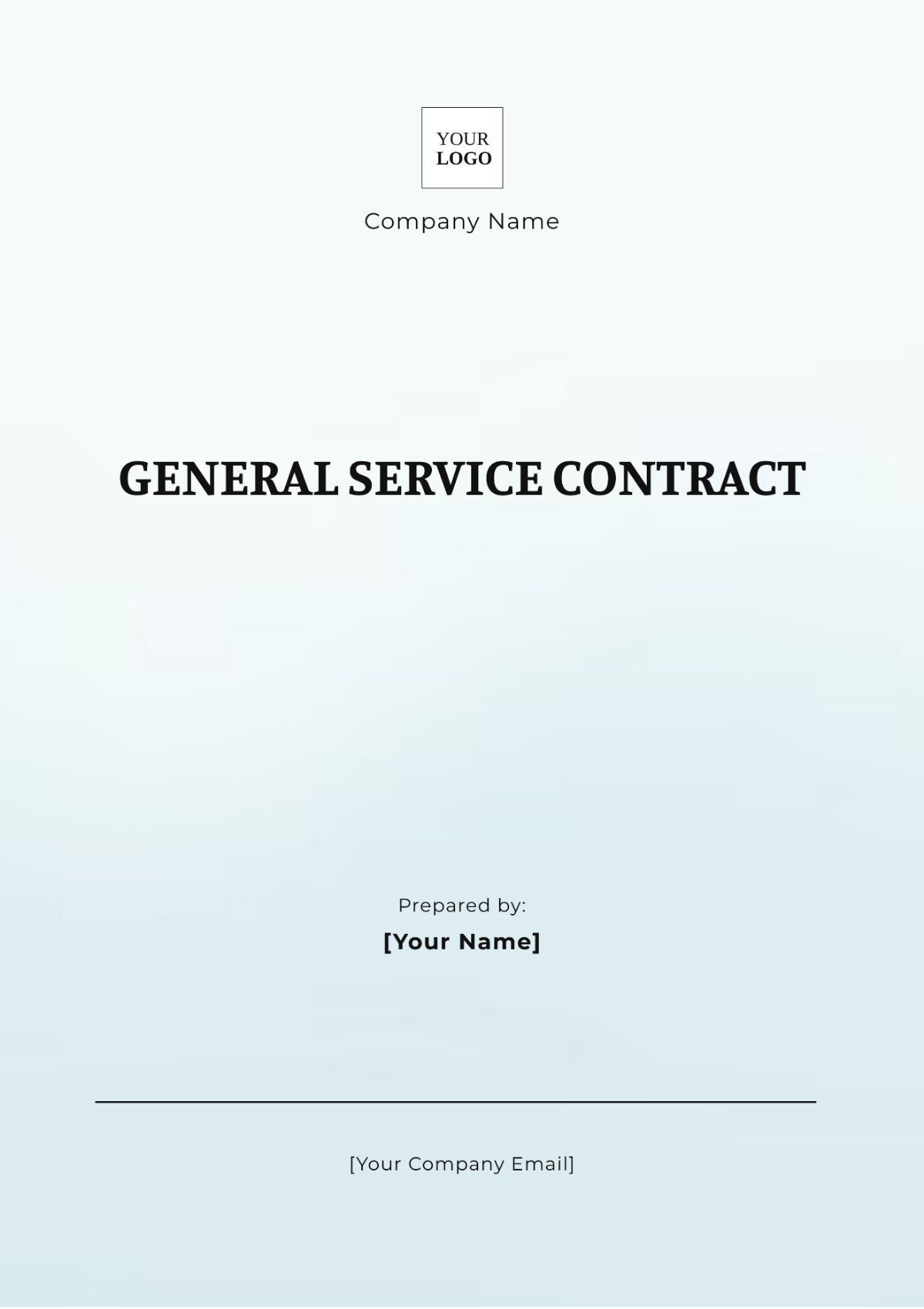 General Service Contract Template - Edit Online & Download