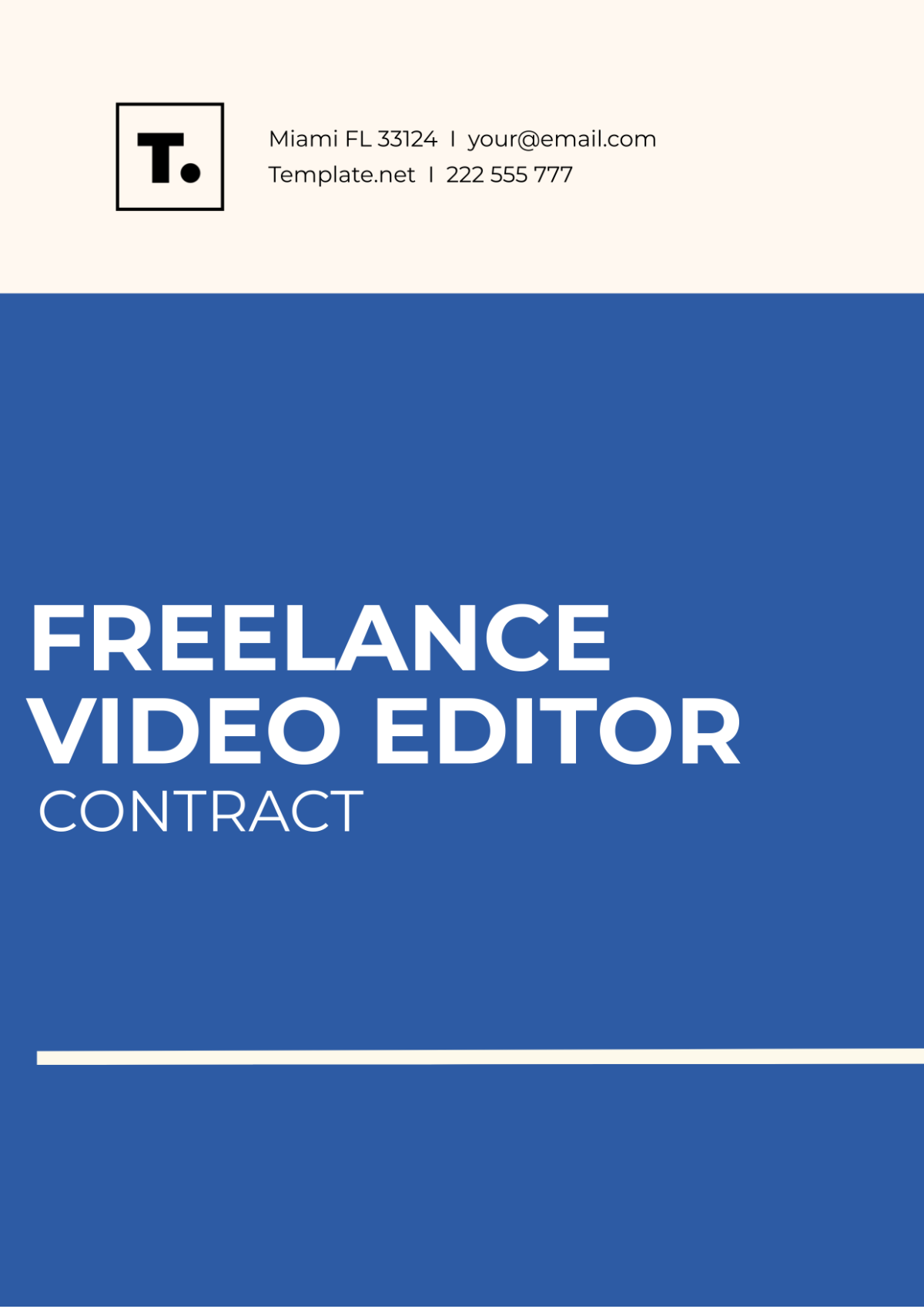 Freelance Video Editor Contract Template - Edit Online & Download