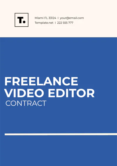 Free Freelance Video Editor Contract Template to Edit Online