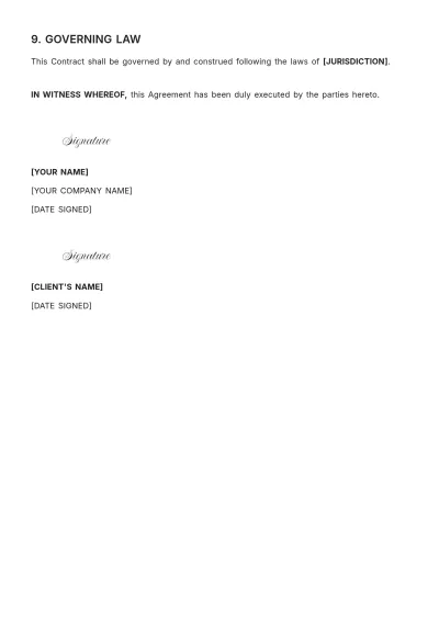 Free Freelance Video Editor Contract Template to Edit Online