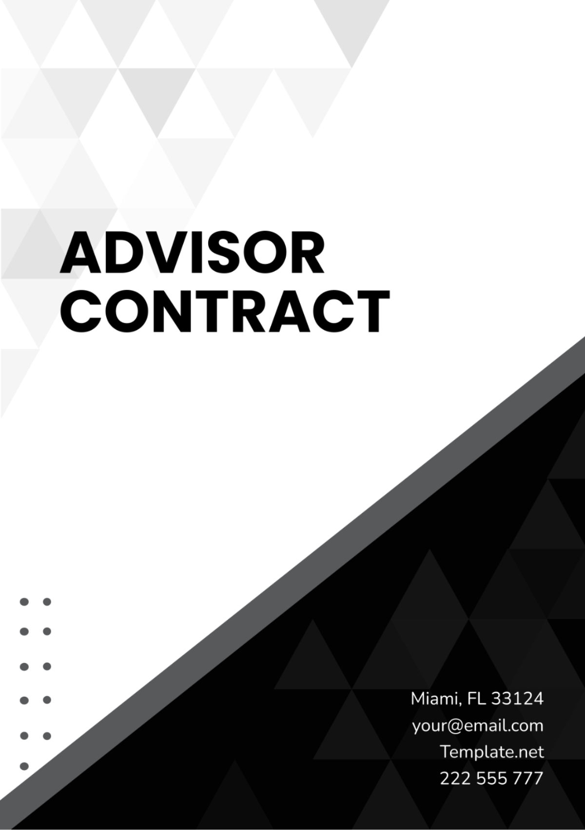 Advisor Contract Template - Edit Online & Download