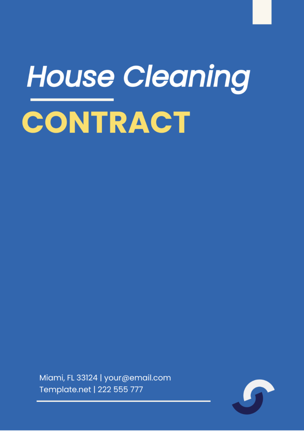 House Cleaning Contract Template - Edit Online & Download