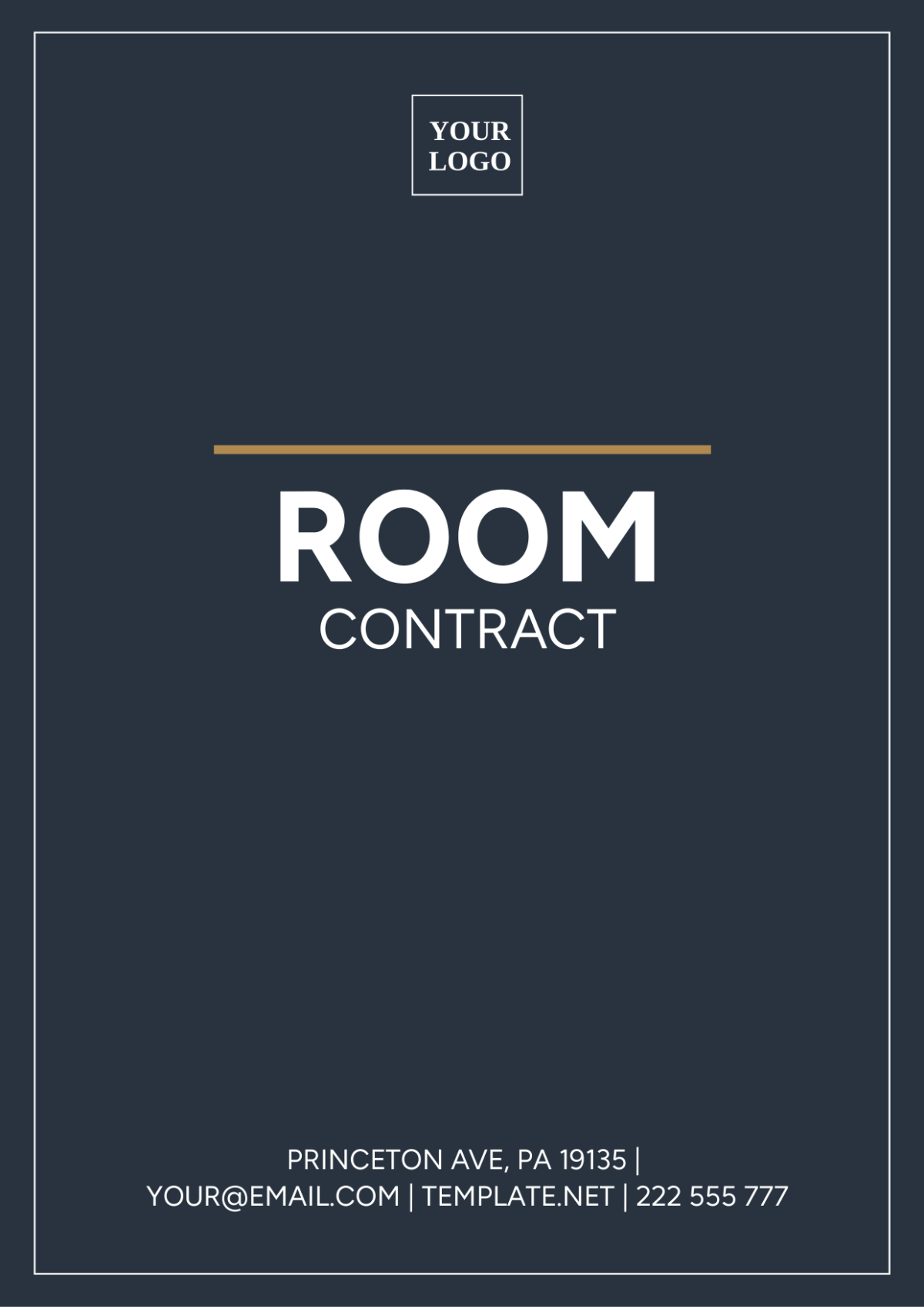 Room Contract Template - Edit Online & Download